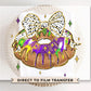 Mardi Gras DTF Transfer, Ready to Press, T-shirt Transfer, Heat Transfer, Direct to Film, Louisiana New Orleans, King Cake Coquette Bow