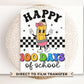 School DTF, Ready to Press, DIY T-shirt, Heat Transfer, Direct to Film, Preschool, Teacher Gift, Cartoon Pencil, Happy 100 Days of School