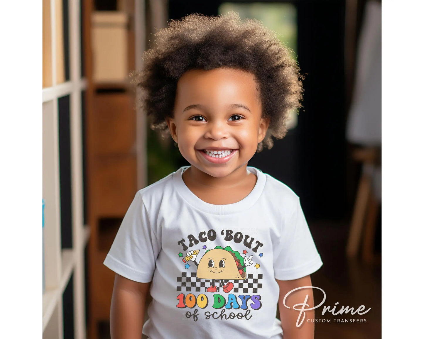 School DTF, Ready to Press, DIY T-shirt, Heat Transfer, Direct to Film, Preschool, Groovy, Cute, Teacher Gift, Taco 'Bout 100 Days of School