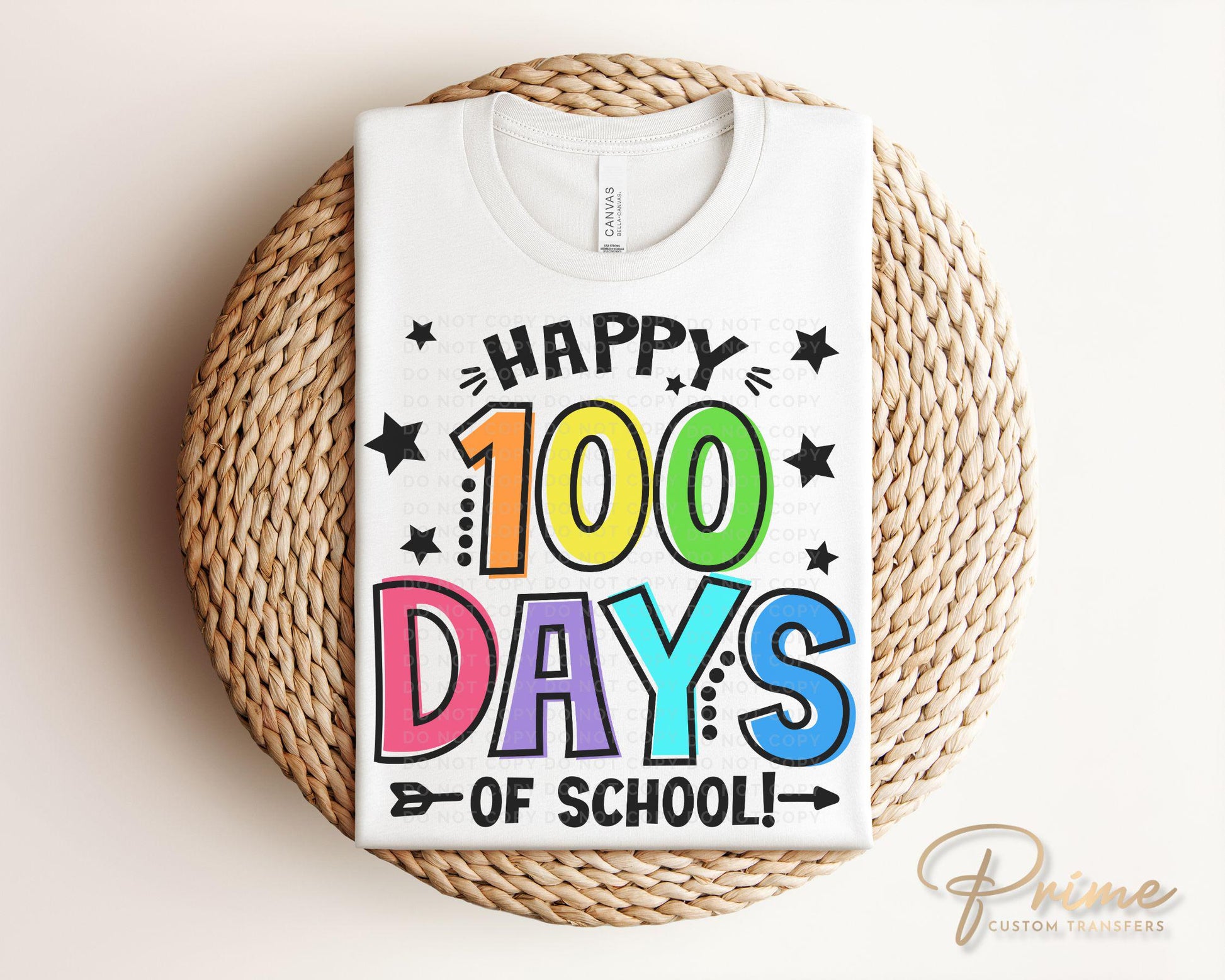 School DTF, Ready to Press, DIY T-shirt, Heat Transfer, Direct to Film, Preschool, Daycare, Student, Cute, Teacher Gift, 100 Days of School