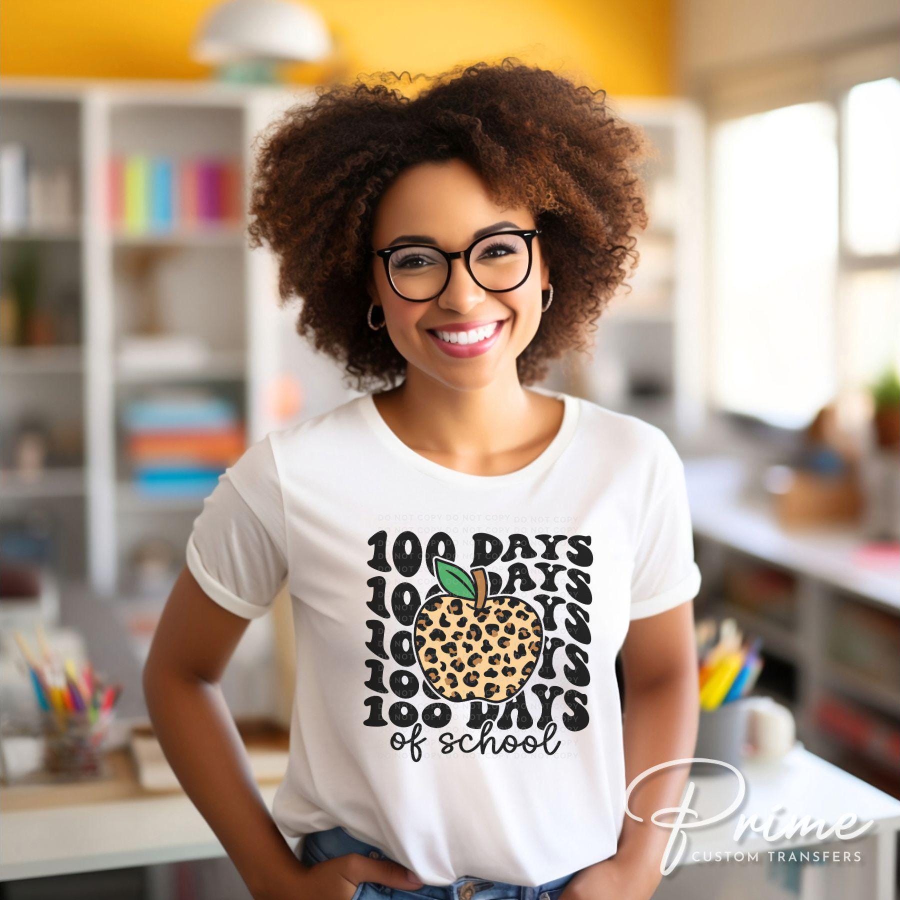 School DTF, Ready to Press, DIY T-shirt, Heat Transfer, Direct to Film, Preschool, Daycare, Student, Cute, Teacher Gift, 100 Days of School