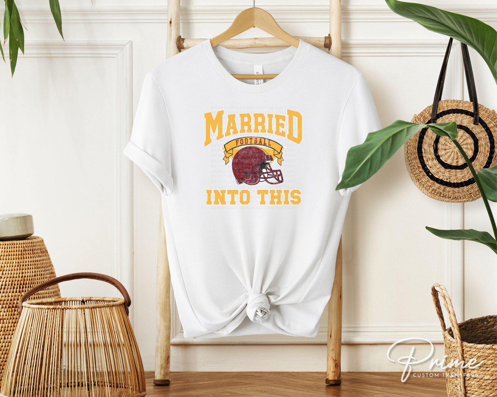 Football DTF Transfers, Ready to Press, T-shirt Transfers, Heat Transfer, Direct to Film, Matching, Washington Football Married Into This