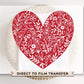 Valentine's Day, DTF Transfers, Ready to Press, T-shirt Transfers, Heat Transfer, Direct to Film, Holiday, Love, Romance, Solid Floral Heart