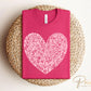 Valentine's Day, DTF Transfers, Ready to Press, T-shirt Transfers, Heat Transfer, Direct to Film, Holiday, Love, Romance, Solid Floral Heart