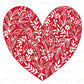 Valentine's Day, DTF Transfers, Ready to Press, T-shirt Transfers, Heat Transfer, Direct to Film, Holiday, Love, Romance, Solid Floral Heart
