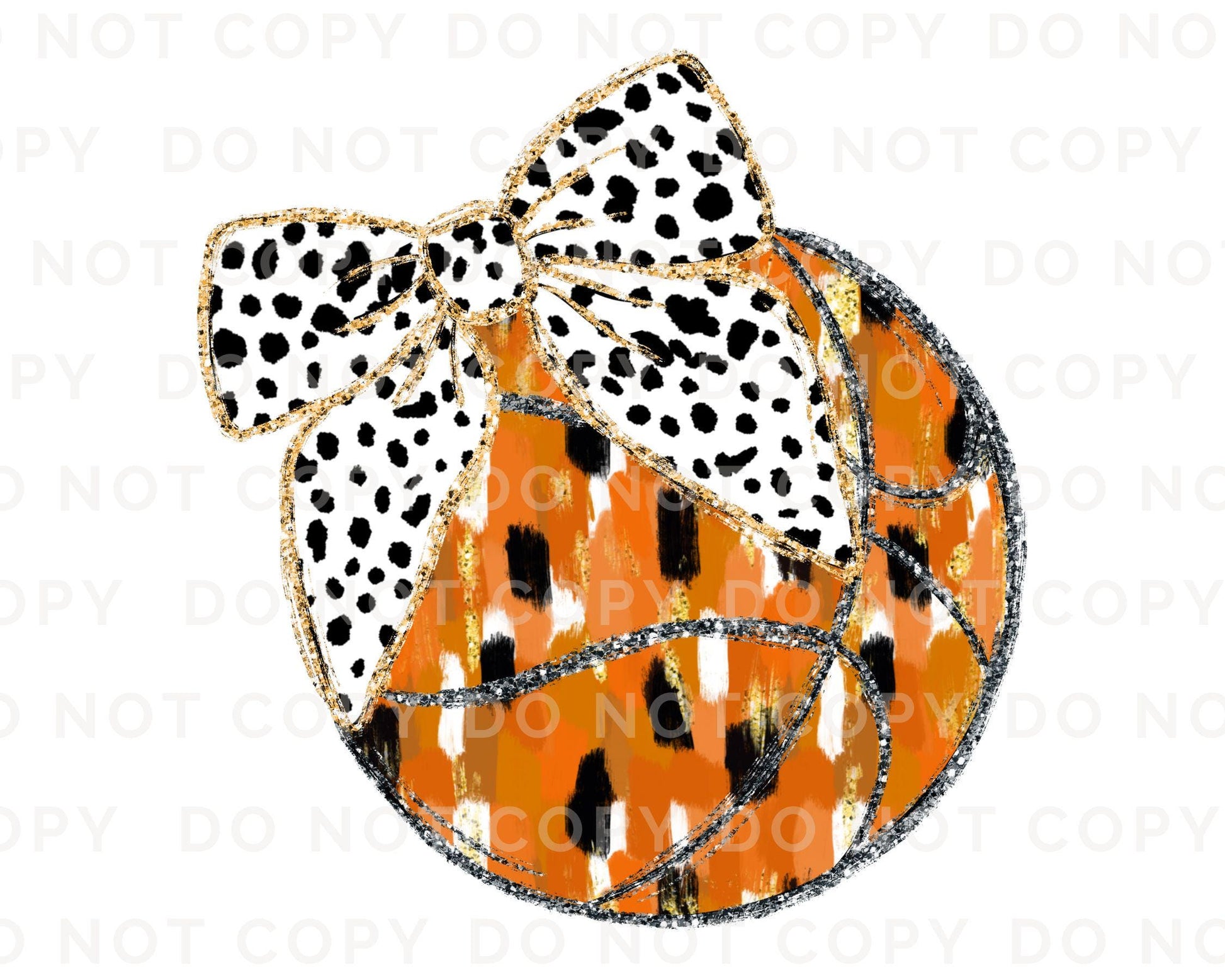 Basketball DTF Transfers, Ready to Press, T-shirt Transfers, Heat Transfer, Direct to Film, Sports Mom, Brushstroke, Coquette Black Glitter