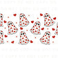 Valentine's Day UV DTF Libbey 16oz Cup Wrap Sticker, Ready to Apply, No Heat, Permanent Adhesive, Waterproof, Glass Can, Heart Ghosties
