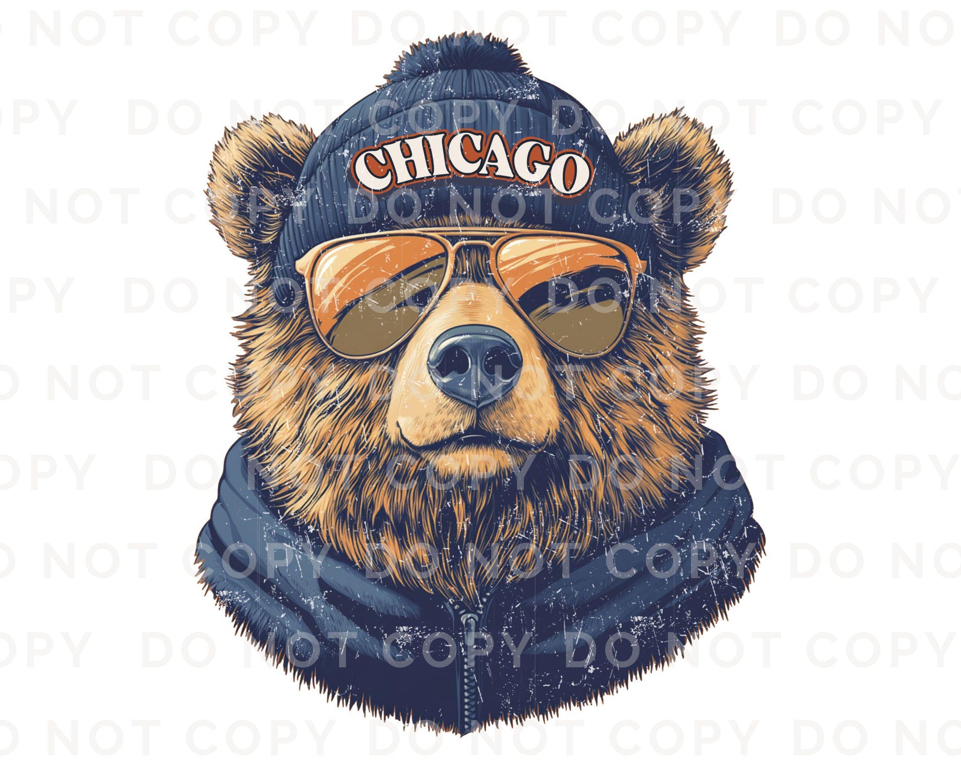 Football DTF Transfer, Ready to Press, T-shirt Transfer, Heat Transfer, Direct to Film, Sports Fan Apparel, Game Day, Chicago Football