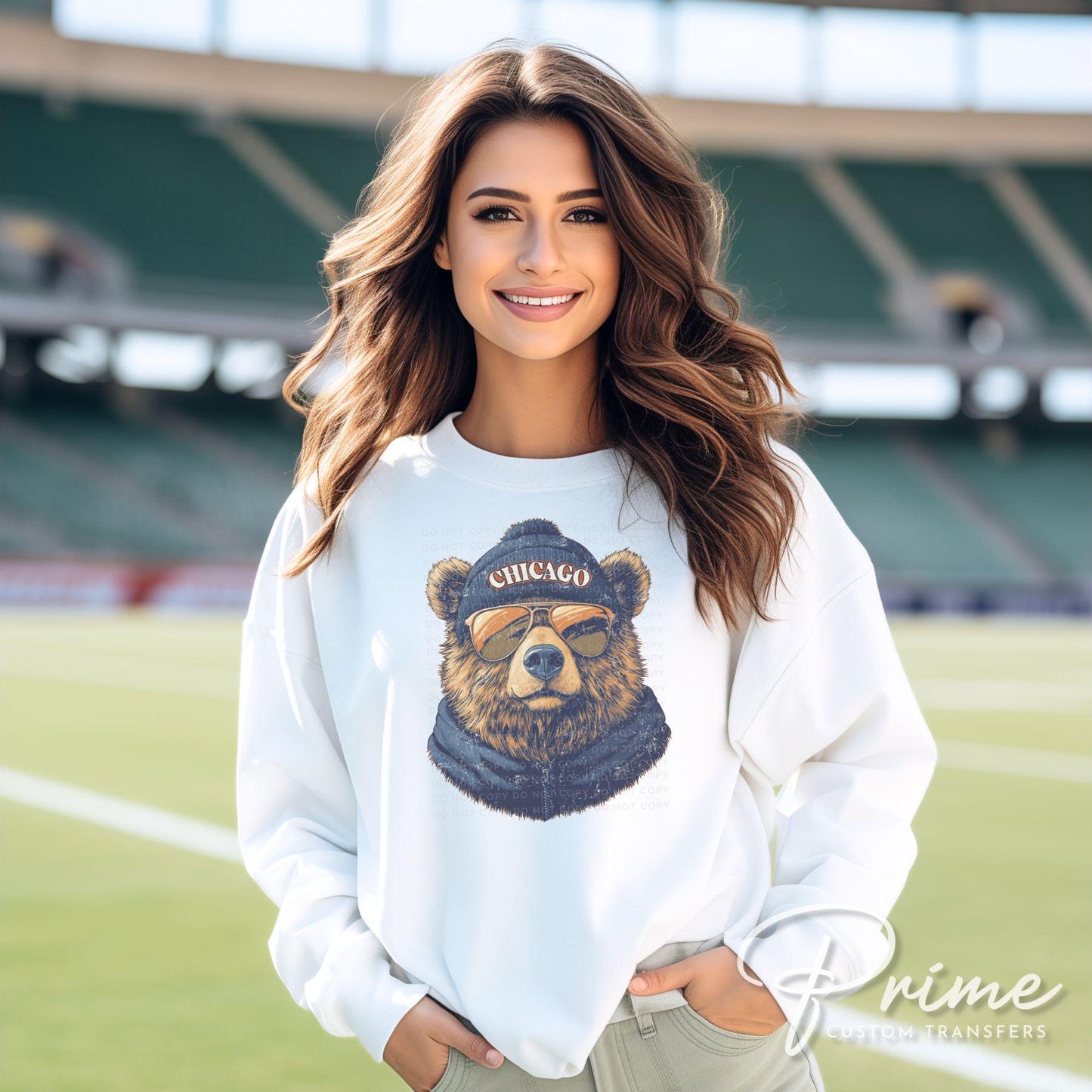 Football DTF Transfer, Ready to Press, T-shirt Transfer, Heat Transfer, Direct to Film, Sports Fan Apparel, Game Day, Chicago Football