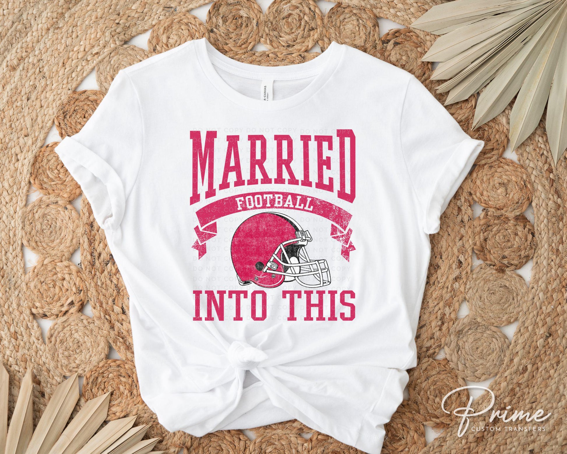 Football DTF Transfer, Ready to Press, T-shirt Transfer, Heat Transfer, Direct to Film, Wife Matching, Kansas City, Married Into This