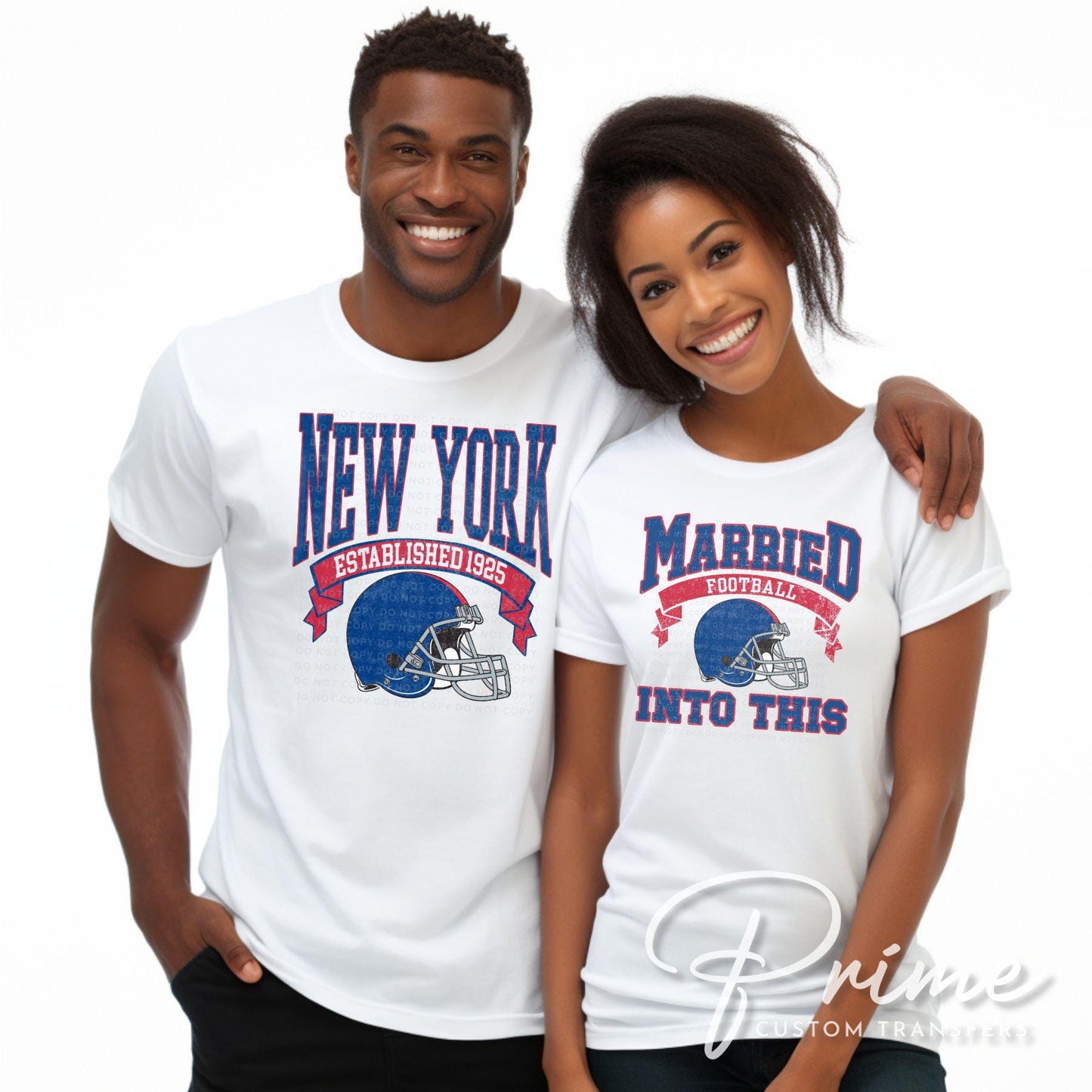 Football DTF Transfers, Ready to Press, T-shirt Transfers, Heat Transfer, Direct to Film, Sports, Full Color, Vintage, New York Football