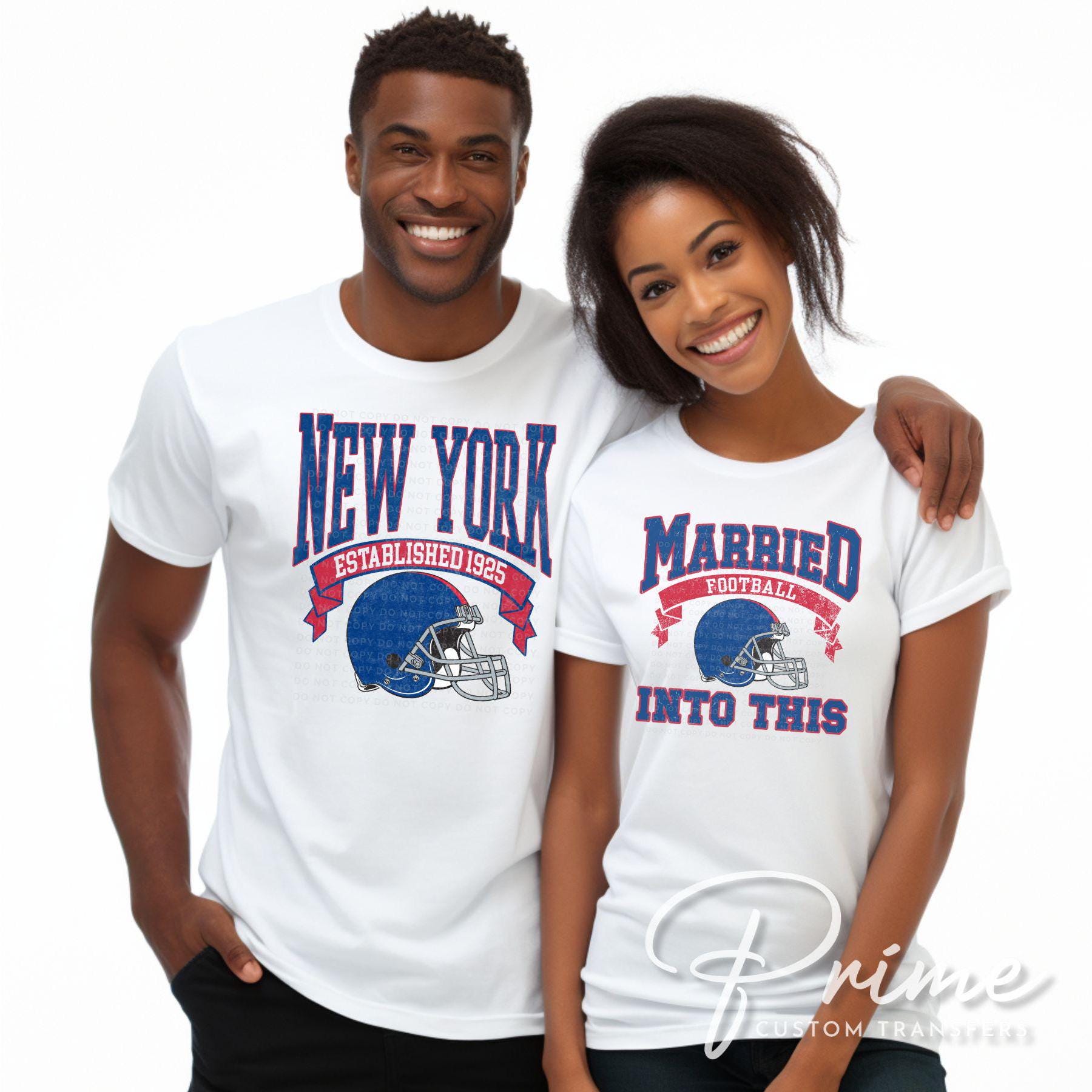 Football DTF Transfers, Ready to Press, T-shirt Transfers, Heat Transfer, Direct to Film, Sports, Full Color, Vintage, New York Football