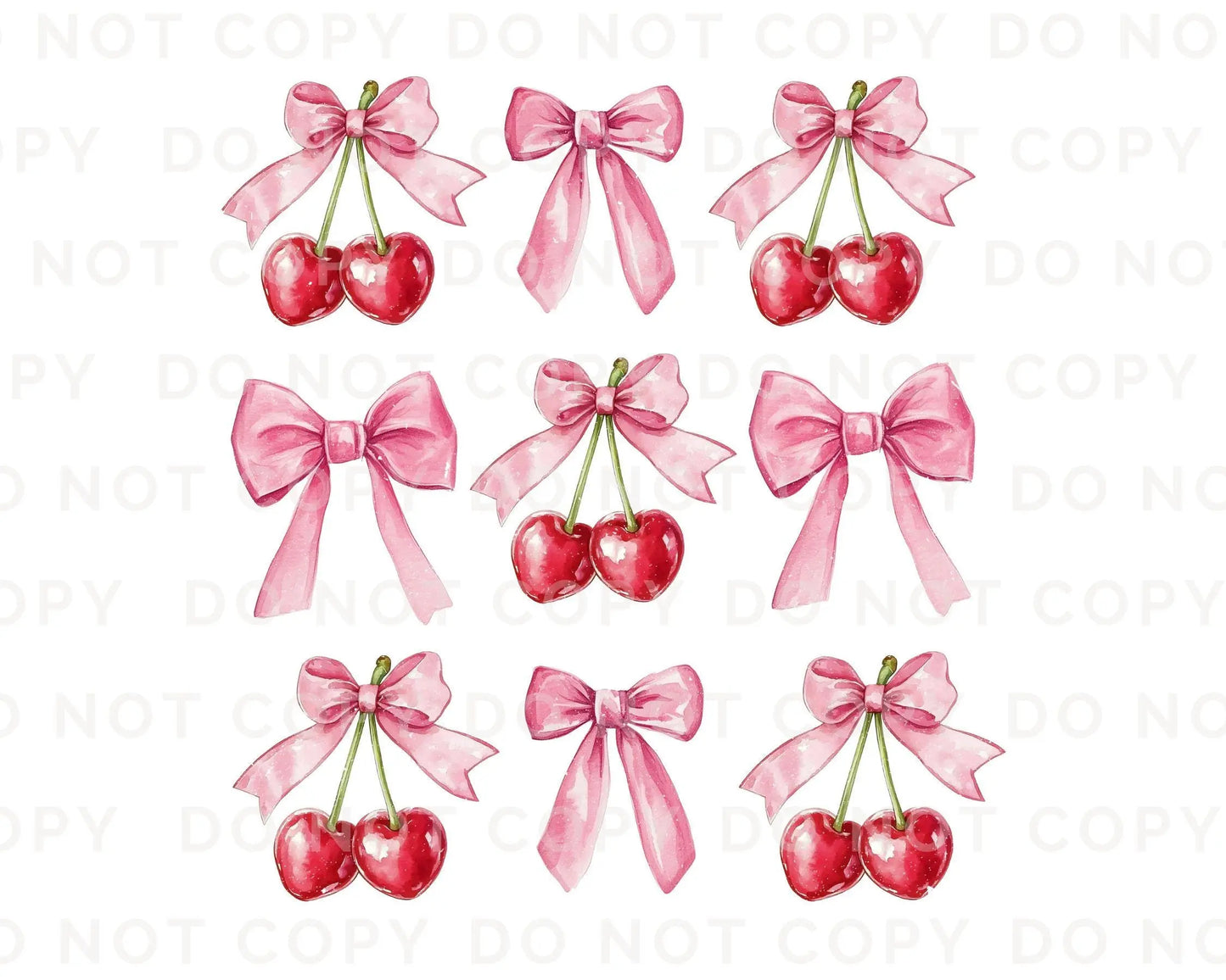 Valentine's Day DTF Transfer, Ready to Press, T-shirt Transfer, Heat Transfer, Direct to Film, Trendy, Girlie, Coquette Bows and Cherries