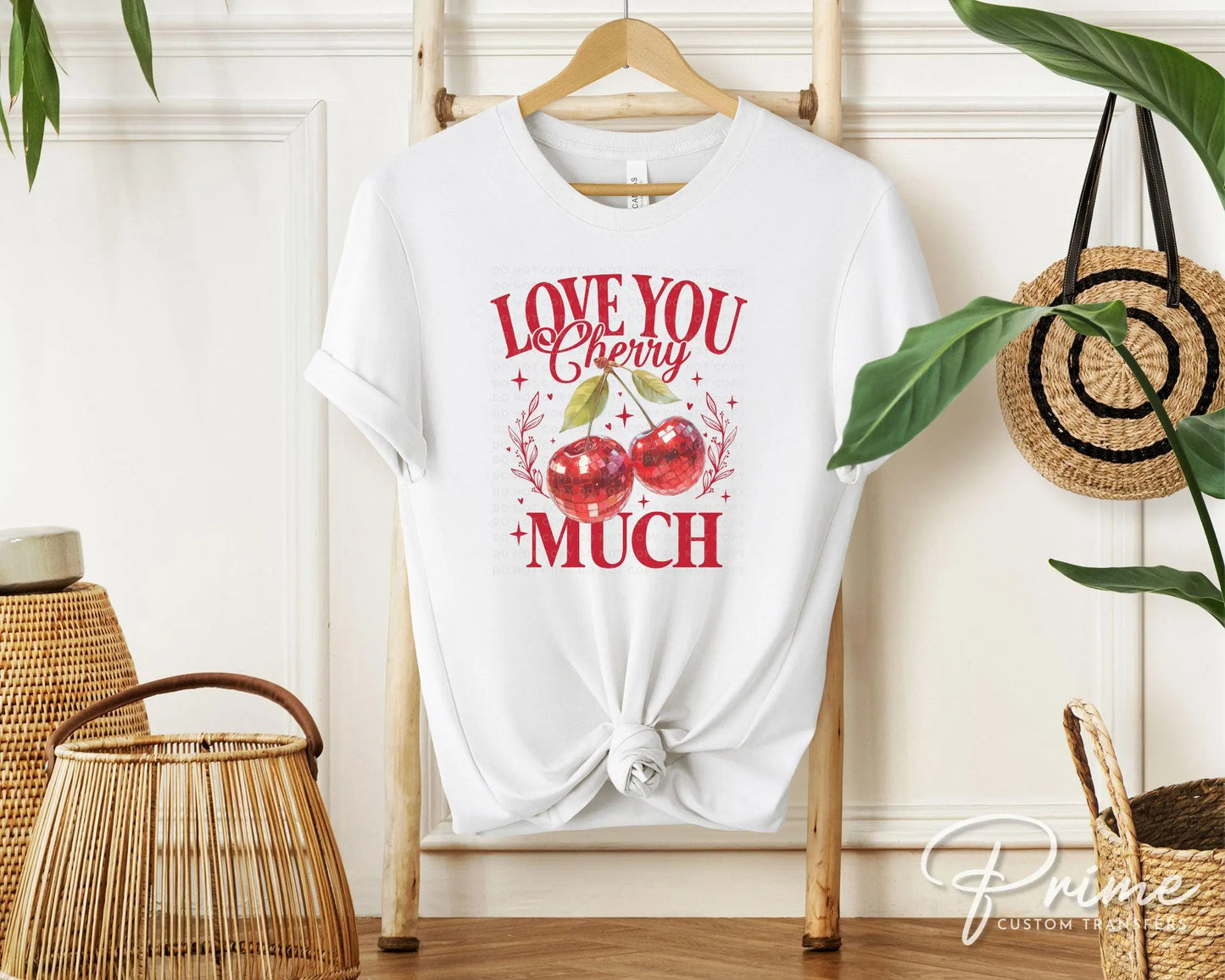 Valentine's Day DTF Transfer, Ready to Press, T-shirt Transfer, Heat Transfer, Direct to Film, Trendy, Girlie, Coquette Love You Cherry Much