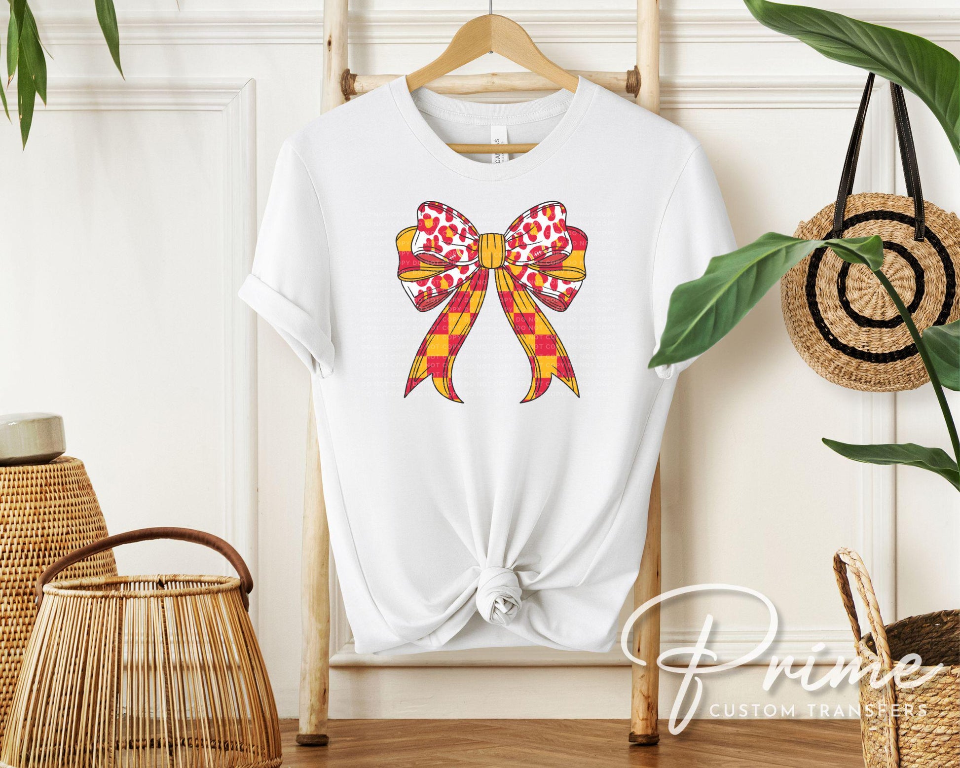 Football DTF Transfers, Ready to Press, T-shirt Transfer, Heat Transfer, Direct to Film, Sports Fan, Game Day, Kansas City Coquette Bow