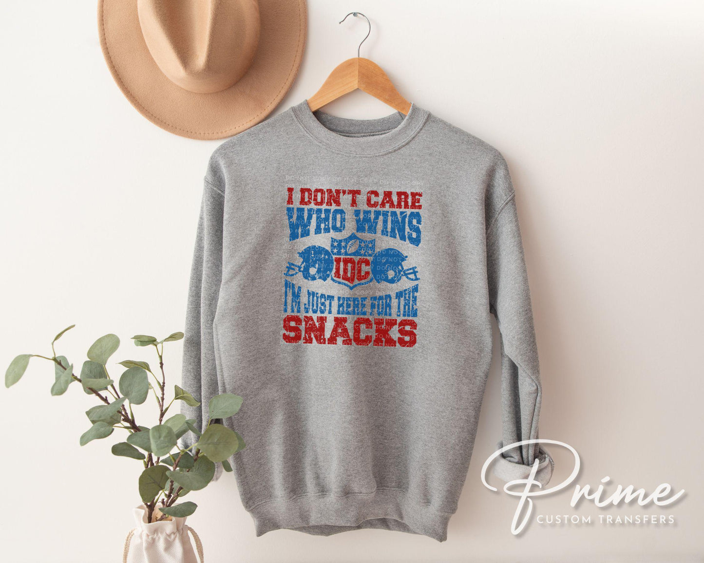 Football DTF Transfer, Ready to Press, Tshirt Transfer, Heat Transfer, Direct to Film, Sports Fan, Game Day, I'm Just Here For The Snacks