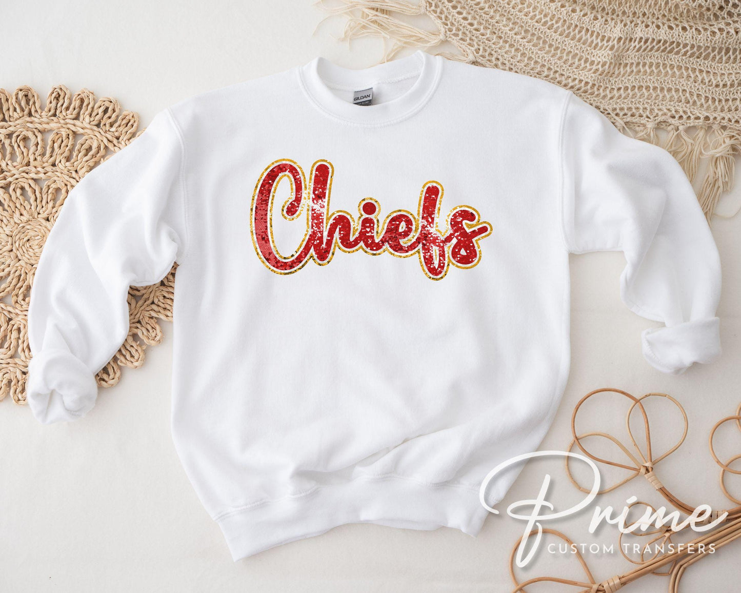 Football DTF Transfers, Ready to Press, T-shirt Transfer, Heat Transfer, Direct to Film, Sports, Glitter, FAUX Sequins, Kansas City Football