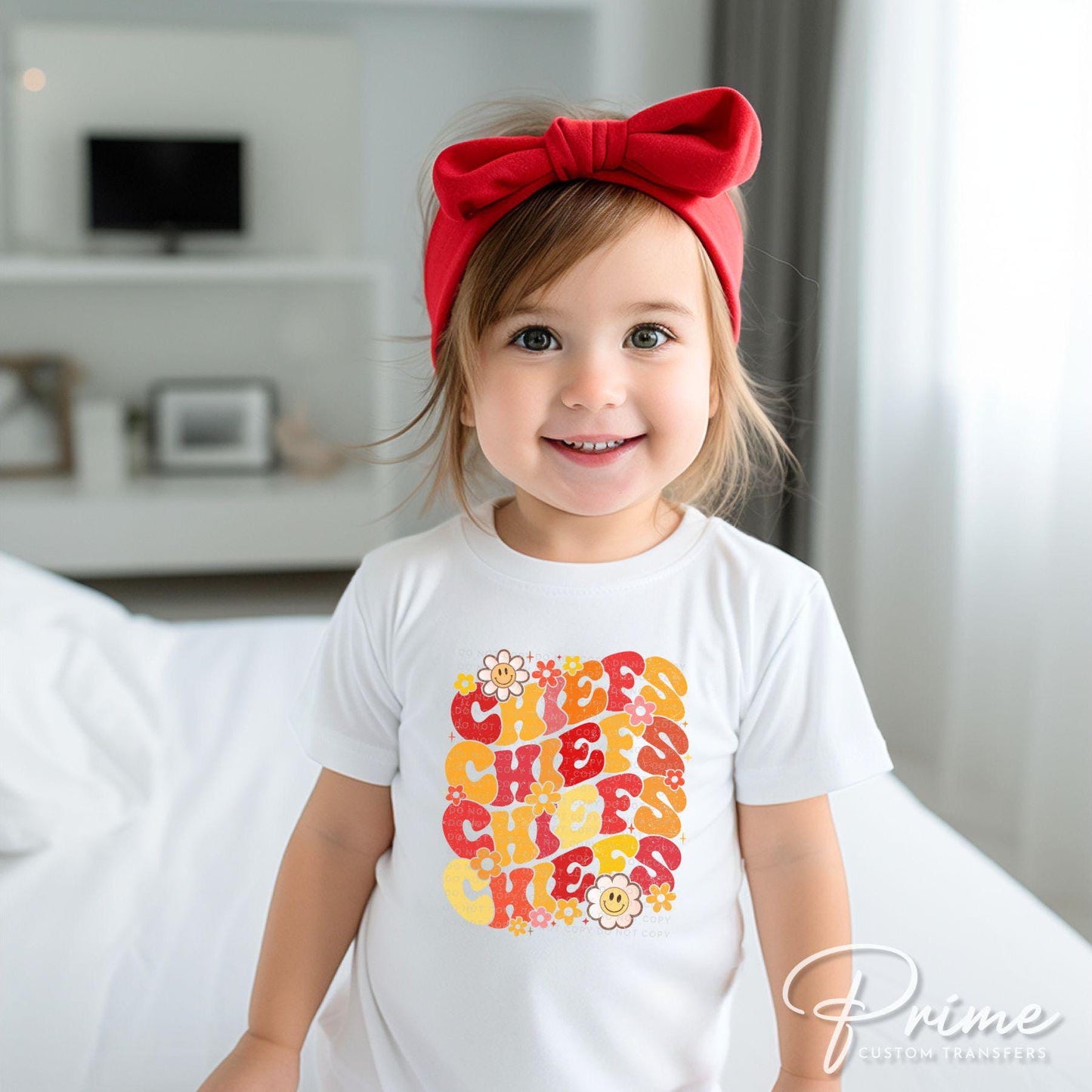 Football DTF Transfers, Ready to Press, T-shirt Transfer, Heat Transfer, Direct to Film, Girly Groovy Game Day, Floral, Kansas City Football