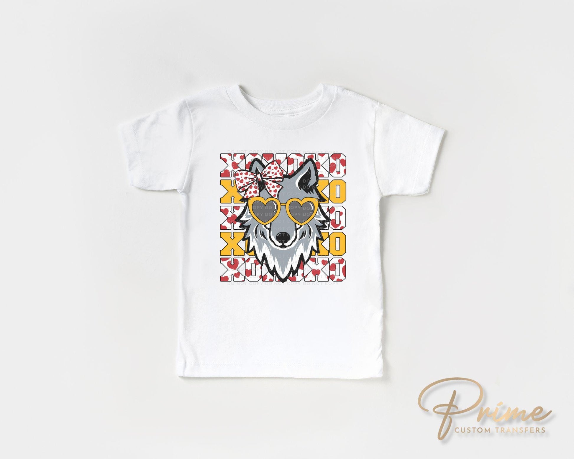 Football DTF Transfers, Ready to Press, T-shirt Transfer, Heat Transfer, Direct to Film, Kansas City, Hearts, Wolf, XOXO KC Football