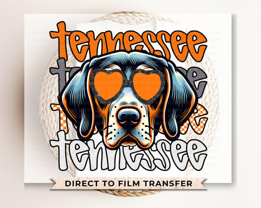 Football DTF Transfers, Ready to Press, T-shirt Transfers, Heat Transfer, Direct to Film, Sports Fan, Hound Dog, College Tennessee Football
