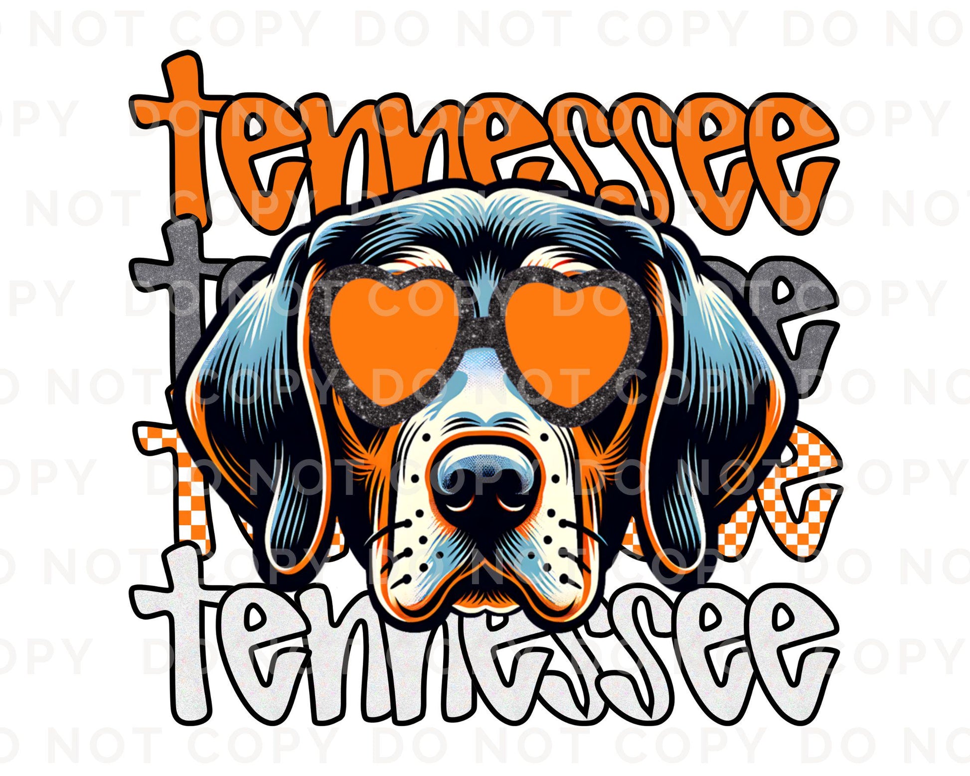 Football DTF Transfers, Ready to Press, T-shirt Transfers, Heat Transfer, Direct to Film, Sports Fan, Hound Dog, College Tennessee Football