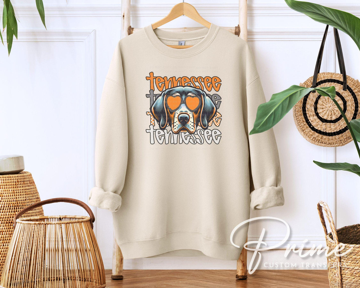 Football DTF Transfers, Ready to Press, T-shirt Transfers, Heat Transfer, Direct to Film, Sports Fan, Hound Dog, College Tennessee Football