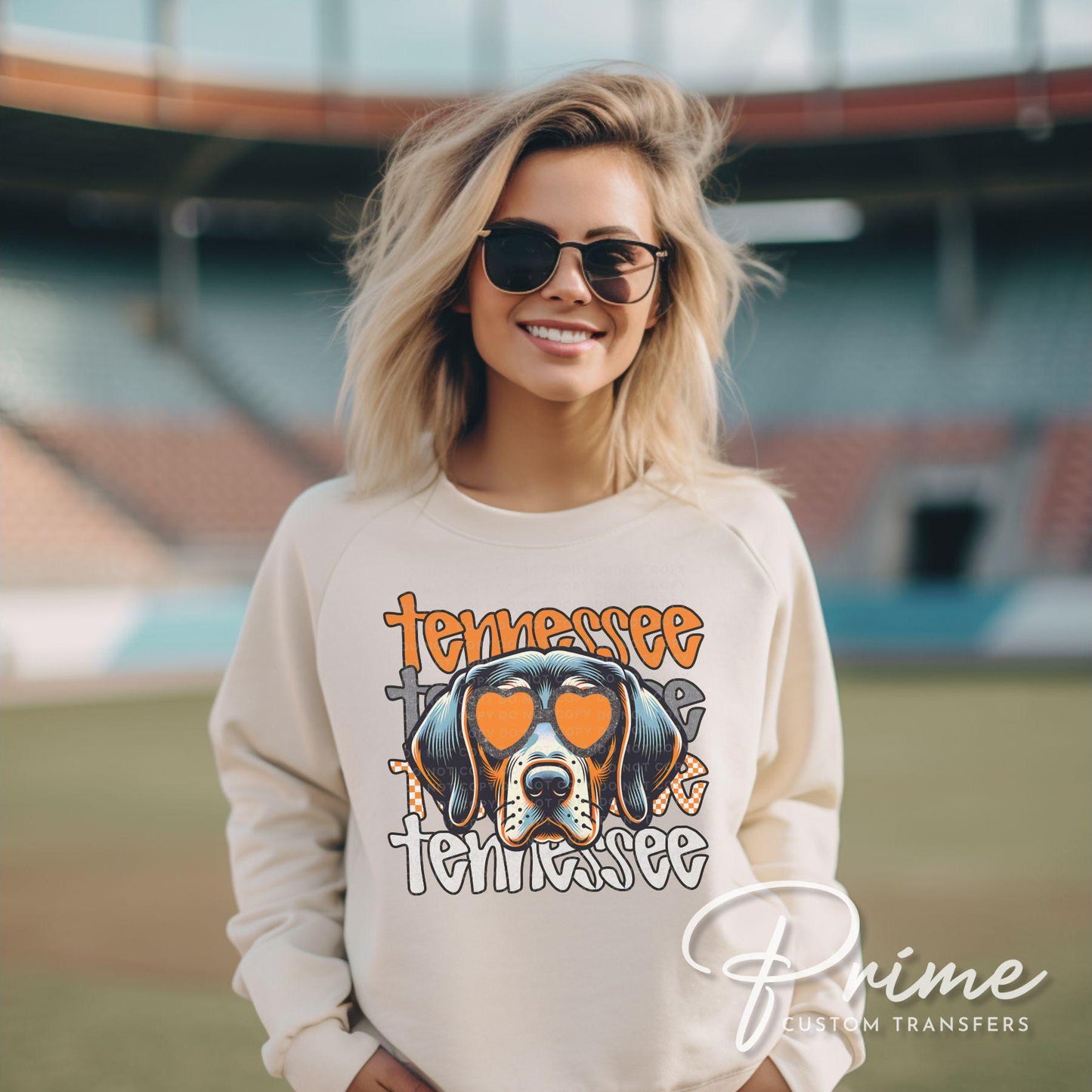 Football DTF Transfers, Ready to Press, T-shirt Transfers, Heat Transfer, Direct to Film, Sports Fan, Hound Dog, College Tennessee Football