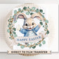 Easter DTF Transfer, Ready to Press, T-shirt Transfer, Heat Transfer, Direct to Film, Floral, Rabbit, Matching, Bunny Happy Easter Wreath