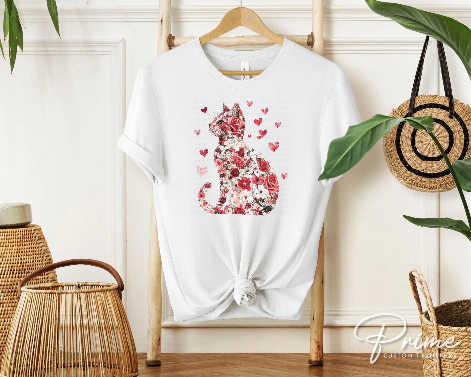Valentine's Day DTF Transfers, Ready to Press, T-shirt Transfers, Heat Transfer, Direct to Film, Holiday, Pet Mom, Roses, Love, Cat Lover