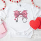 Valentine's Day DTF Transfer, Ready to Press, T-shirt Transfer, Heat Transfer, Direct to Film, CNA, Nurse, Coquette Pink Stethoscope Bow