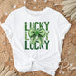 St. Patrick's Day DTF Transfer, Ready to Press, T-shirt Transfer, Heat Transfer, Direct to Film, Cute Shamrock, Coquette FAUX Glitter Lucky