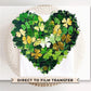 St. Patrick's Day DTF Transfer, Ready to Press, T-shirt Transfer, Heat Transfer, Direct to Film, Gold Clover, Brushstroke Shamrock Heart