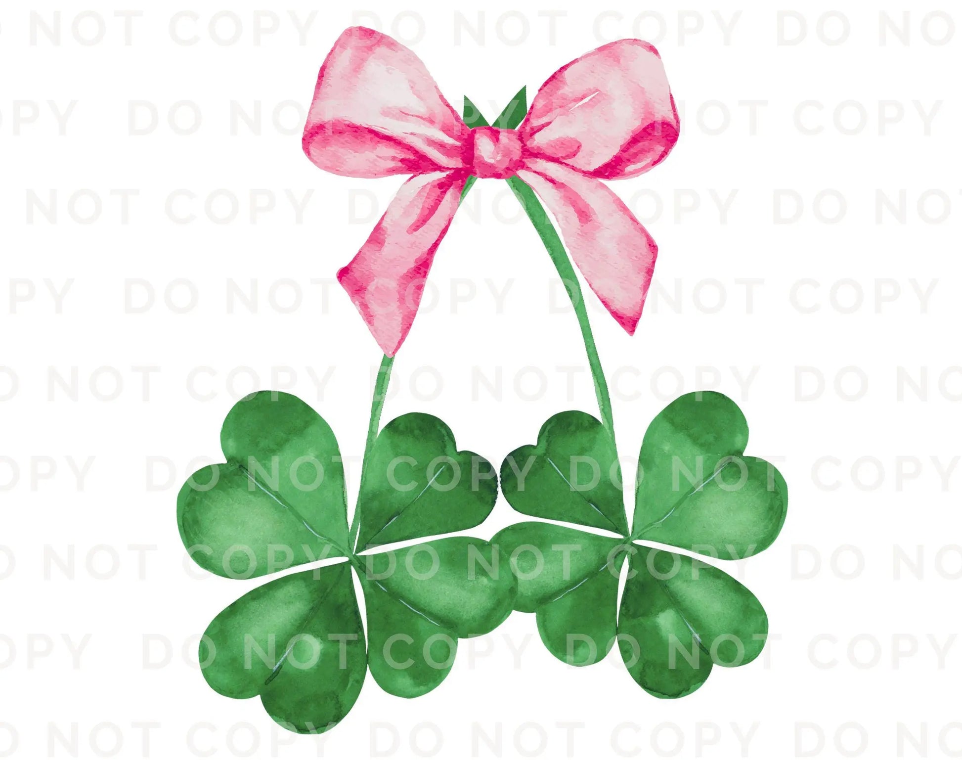 St. Patrick's Day DTF Transfer, Ready to Press, T-shirt Transfer, Heat Transfer, Direct to Film, St. Patties, Pink Bow, Coquette Shamrocks