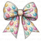 Easter DTF Transfers, Ready to Press, T-shirt Transfers, Heat Transfer, Direct to Film, Holiday, Trendy, Pink Bow, Coquette Easter Eggs