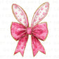 Easter DTF Transfers, Ready to Press, T-shirt Transfers, Heat Transfer, Direct to Film, Girl, Glitter Easter Bunny Coquette, Bunny Ears
