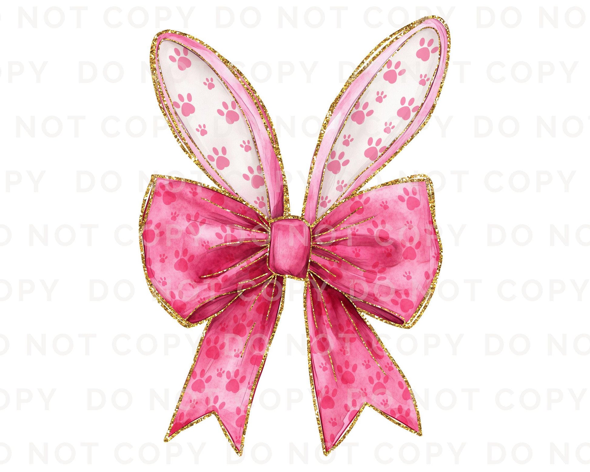 Easter DTF Transfers, Ready to Press, T-shirt Transfers, Heat Transfer, Direct to Film, Girl, Glitter Easter Bunny Coquette, Bunny Ears