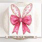 Easter DTF Transfers, Ready to Press, T-shirt Transfers, Heat Transfer, Direct to Film, Girl, Glitter Easter Bunny Coquette, Bunny Ears