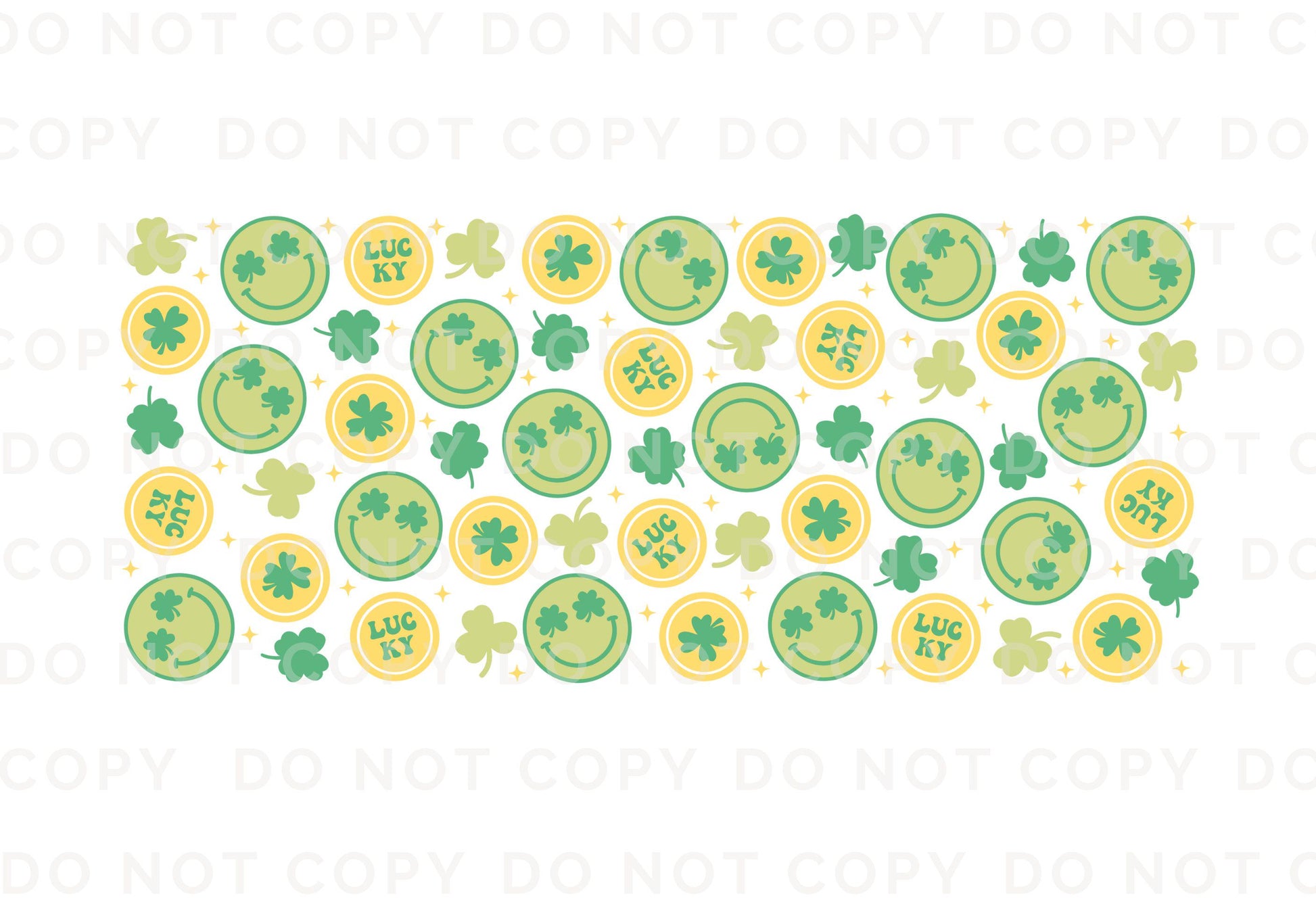 Saint Patrick's Day UV DTF Libbey 16oz Cup Wrap Sticker, Ready to Apply, No Heat, Permanent Adhesive, Waterproof, Glass Can, Clover and Gold