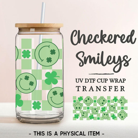 Saint Patrick's Day UV DTF Libbey 16oz Cup Wrap Sticker, Ready to Apply, No Heat, Permanent Adhesive, Waterproof, Glass Can, St Patties