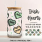 Saint Patrick's Day UV DTF Libbey 16oz Cup Wrap Sticker, Ready to Apply, No Heat, Permanent Adhesive, Waterproof, Glass Can, Cute Hearts