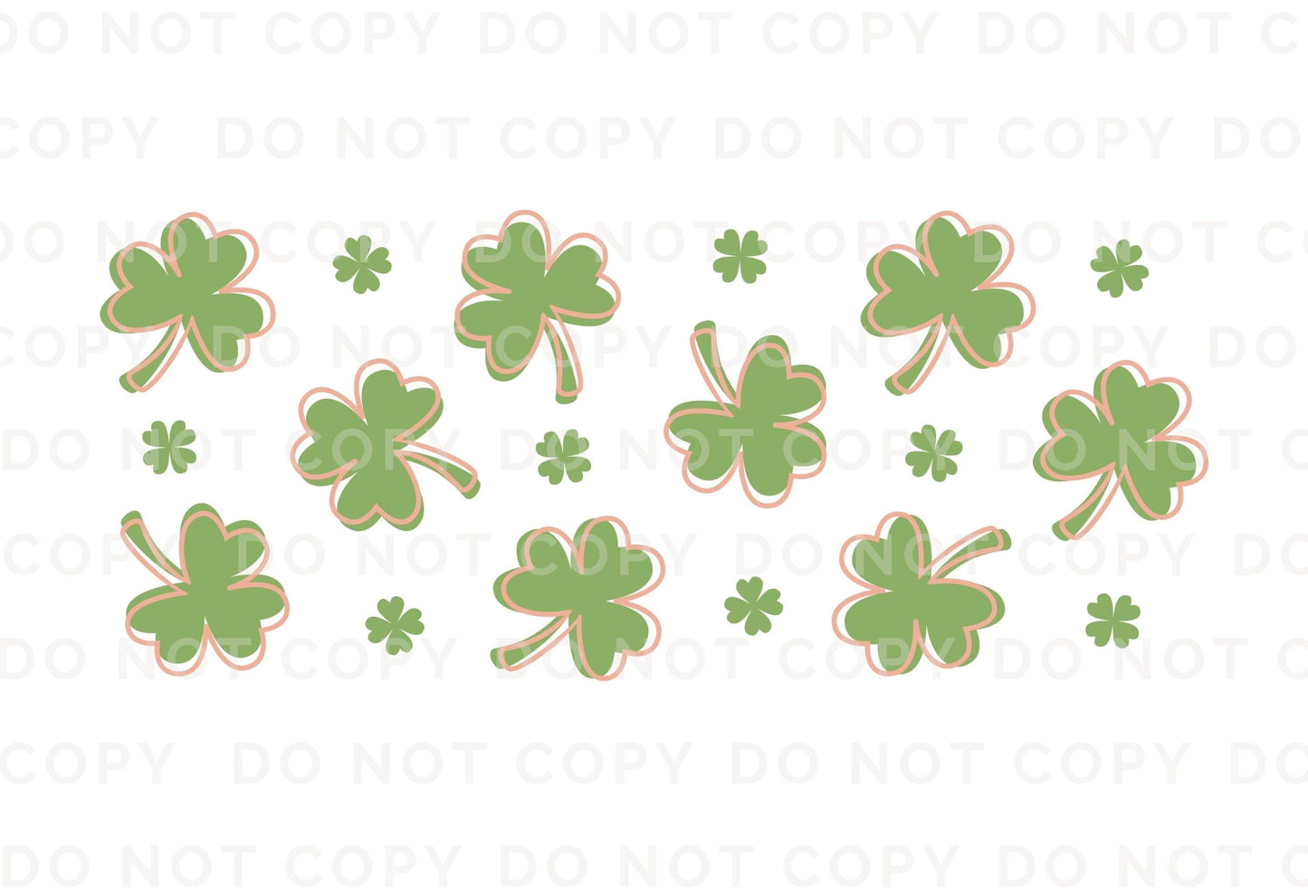 Saint Patrick's Day UV DTF Libbey 16oz Cup Wrap Sticker, Ready to Apply, No Heat, Permanent Adhesive, Waterproof, Glass Can, Lucky Shamrocks