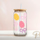 Easter UV DTF Libbey 16oz Cup Wrap Sticker, Ready to Apply, No Heat, Permanent Adhesive, Waterproof, Glass Can Tumbler, Coquette Easter Eggs
