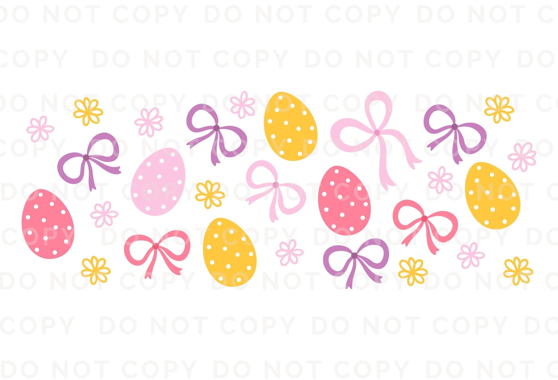 Easter UV DTF Libbey 16oz Cup Wrap Sticker, Ready to Apply, No Heat, Permanent Adhesive, Waterproof, Glass Can Tumbler, Coquette Easter Eggs