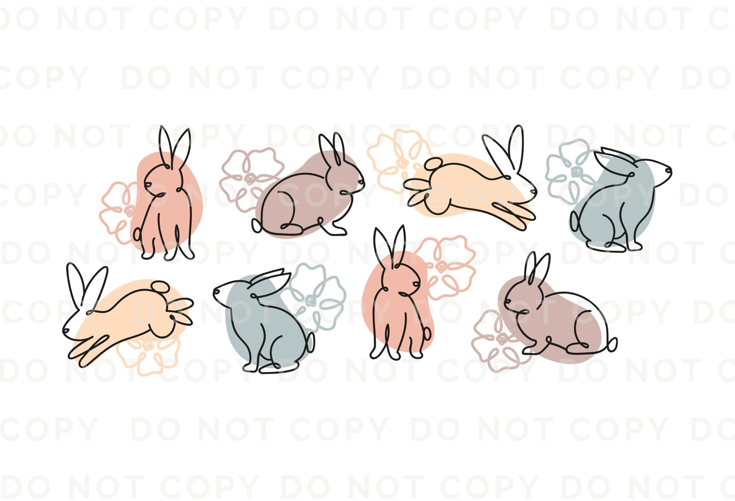 Easter UV DTF Libbey 16oz Cup Wrap Sticker, Ready to Apply, No Heat, Permanent Adhesive, Waterproof, Glass Can Tumbler, Pastel Easter Bunny