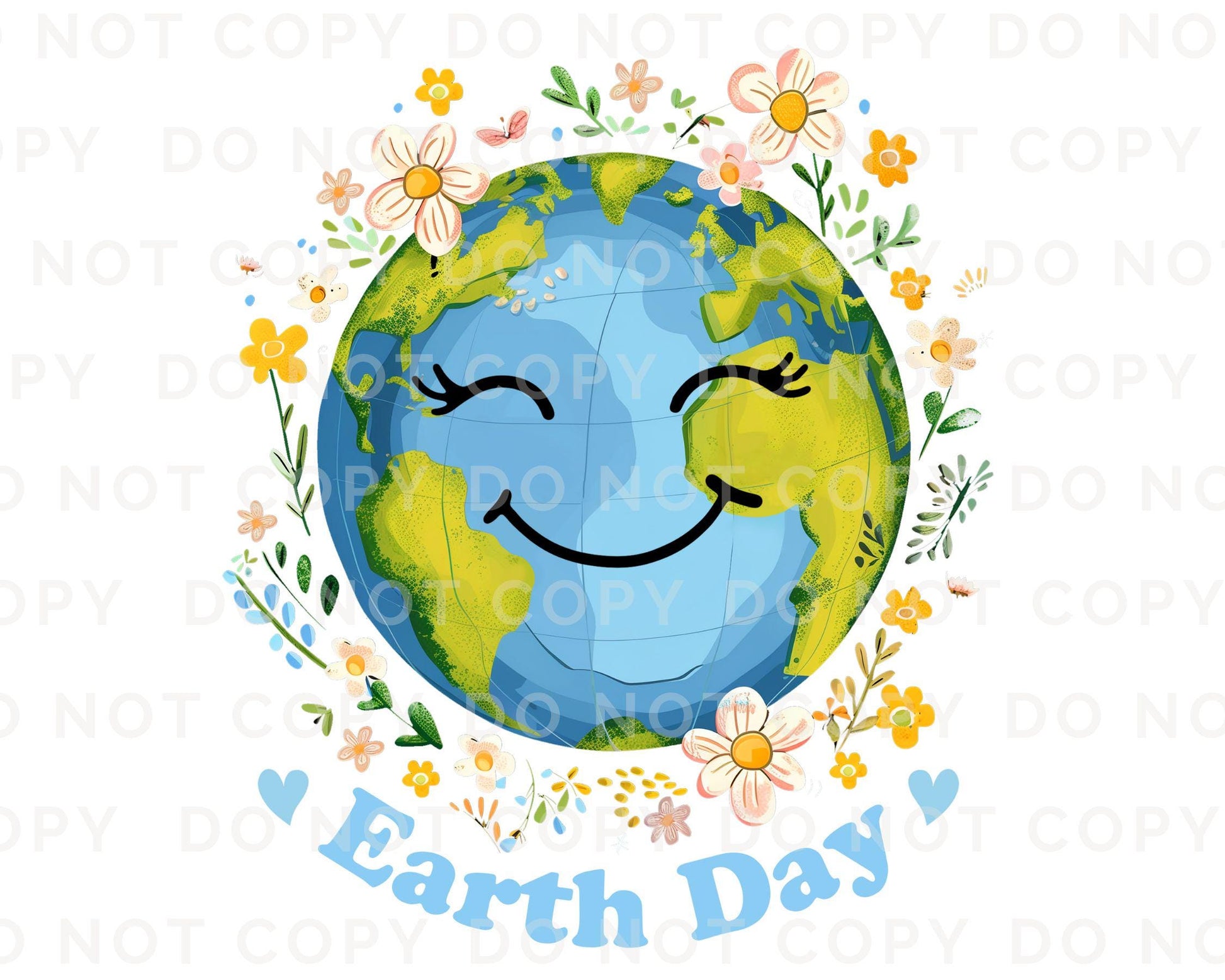 Earth Day DTF Transfers, Ready to Press, T-shirt Transfers, Heat Transfer, Direct to Film, Retro, Mother Nature, Flower, Save The Earth