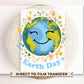 Earth Day DTF Transfers, Ready to Press, T-shirt Transfers, Heat Transfer, Direct to Film, Retro, Mother Nature, Flower, Save The Earth