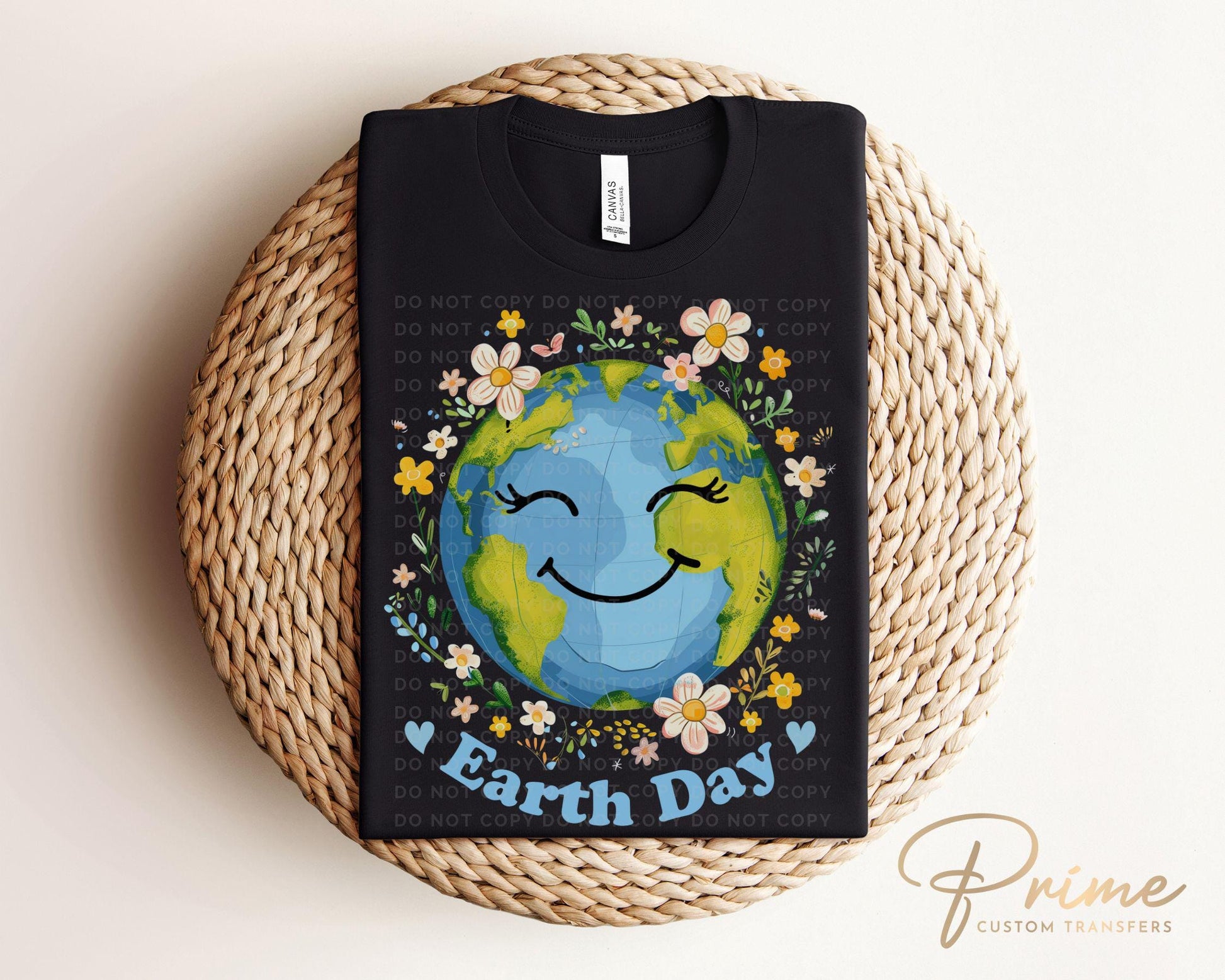 Earth Day DTF Transfers, Ready to Press, T-shirt Transfers, Heat Transfer, Direct to Film, Retro, Mother Nature, Flower, Save The Earth