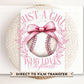 Softball DTF Transfers, Ready to Press, T-shirt Transfers, Heat Transfer, Direct to Film, Sports, Softball, Girlie, Softball Coquette Bow