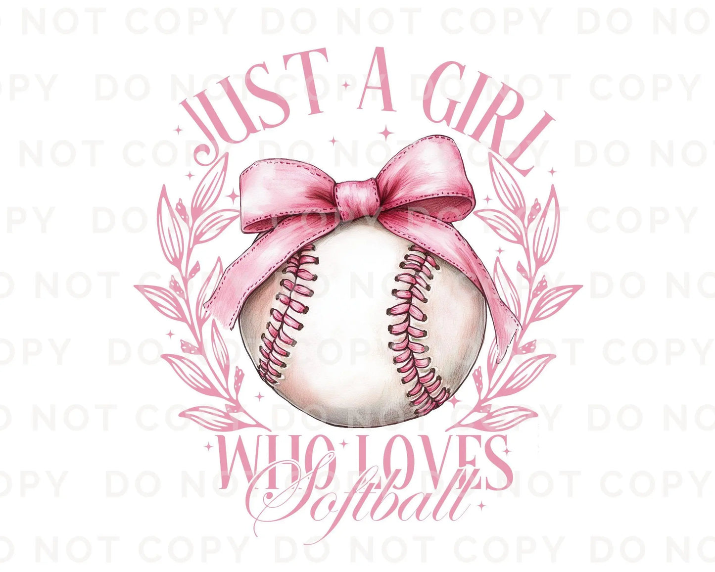 Softball DTF Transfers, Ready to Press, T-shirt Transfers, Heat Transfer, Direct to Film, Sports, Softball, Girlie, Softball Coquette Bow