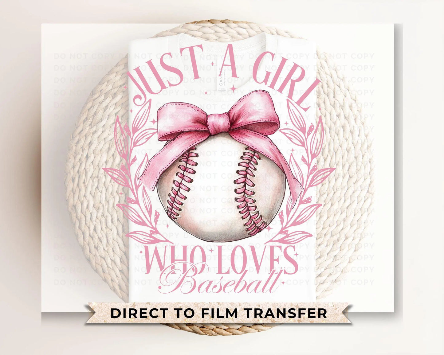Baseball DTF Transfers, Ready to Press, T-shirt Transfers, Heat Transfer, Direct to Film, Sports Mom Apparel, Girlie, Baseball Coquette Bow